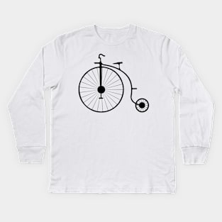 Vintage Classic High Wheel Bicycle Penny-farthing Kids Long Sleeve T-Shirt